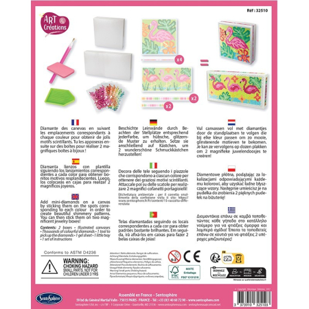 Kit creativ cutii cu diamante / strasuri - Flamingo - Sentosphere [2]