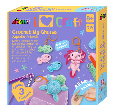 Varsta - Kit creativ de crosetat 3 pandantive - Prieteni Acvatici