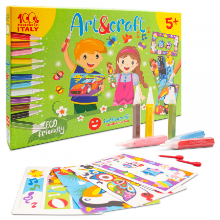 Vârstă - Kit creativ de desen cu particule de marmura - Art & Craft