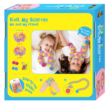 Kit creativ de tricotat esarfe - pentru tine si prietena ta dragalasa [1]