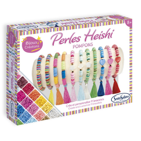 Jucarii creative - Kit creativ DIY - Bratari perle HEISHI cu ciucuri - Sentosphere