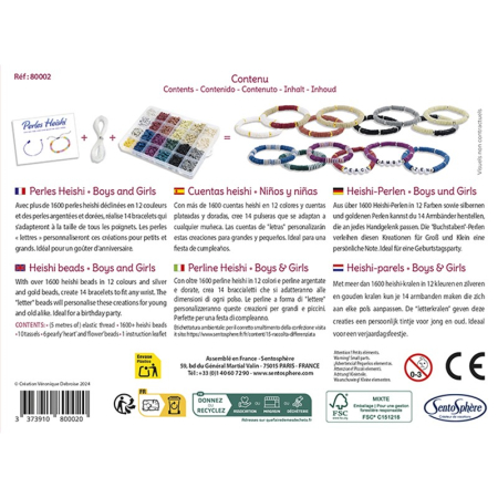 Kit creativ DIY - Bratari perle HEISHI fete si baieti - Sentosphere [2]