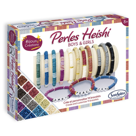 Jucarii creative - Kit creativ DIY - Bratari perle HEISHI fete si baieti - Sentosphere