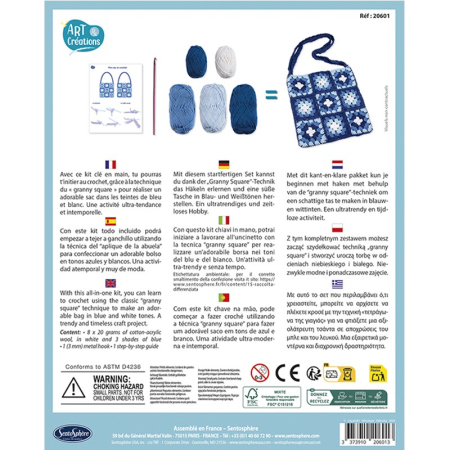 Kit creativ DIY de crosetat - Geanta albastra - Sentosphere [2]