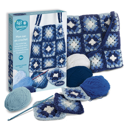 Kit creativ DIY de crosetat - Geanta albastra - Sentosphere [1]