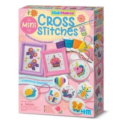 Noutati - Kit creativ KidzMaker - Mini cusaturi în cruce