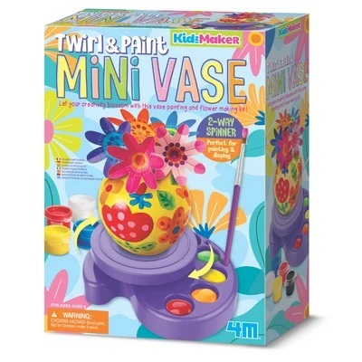 Noutati - Kit creativ KidzMaker - Roteste Si picteaza o mini-vaza