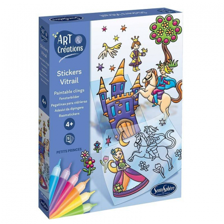 Jucarii creative - Kit creativ Stickere Vitralii Printi si Printese