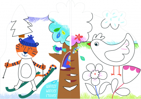 Kit de activitati cu creioane colorate - Distractie in 4 anotimpuri [5]