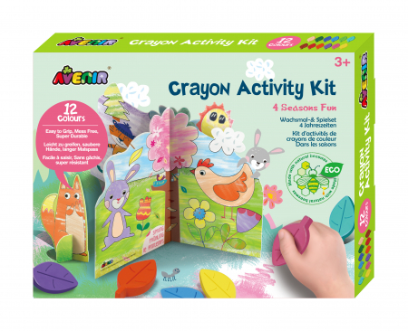 Cadouri Baieti - Kit de activitati cu creioane colorate - Distractie in 4 anotimpuri