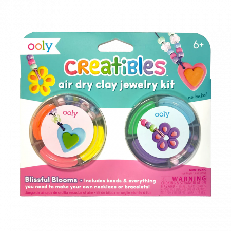 Desen si pictura - Kit DIY bijuterii Creatibles Flori Fermecate- plastilina cu uscare la aer - set de 6 culori si accesorii