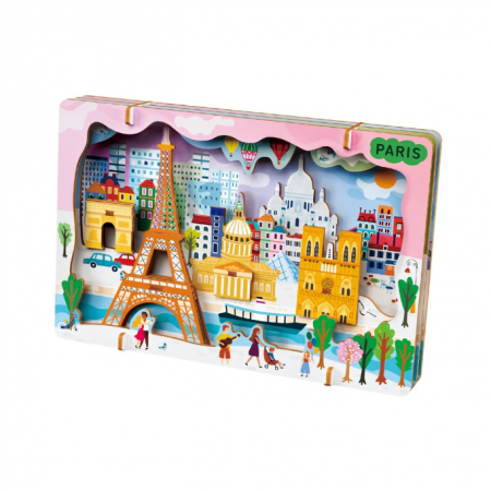 Kit DIY - Creaza Peisaj Urban 3D din lemn - Paris [2]