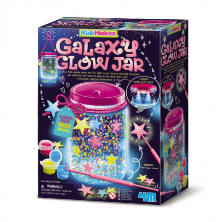 Cadouri Fete - Kit DIY – Creează un borcan sclipitor Galaxy KidzMaker