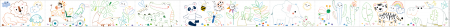 Kit rola de desenat - 2 m, include stickere si 4 creioane colorate cerate, Safari - Haku Yoka [5]