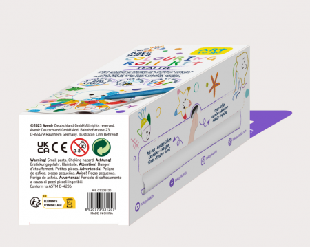 Kit rola de desenat pe numere - 2 m, include 4 creioane colorate cerate, Subacvatic - Haku Yoka [1]