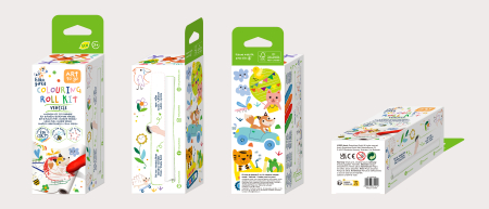 Kit rola de desenat Uneste punctele - 2 m, include 4 creioane colorate cerate, Vehicule - Haku Yoka [10]