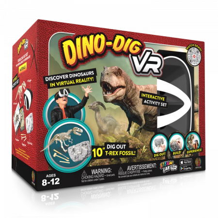 Cadouri Baieti - Kit STEM interactiv VR - Descopera Dinozaurii in Realitate Virtuala