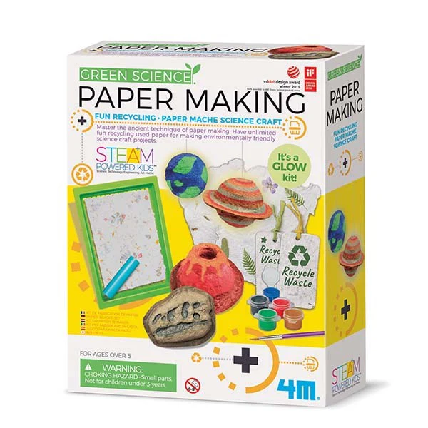 Jucării copii 7-8 ani - Kit stiintific - tehnica Paper Mache, Stiinta Verde - Green Science