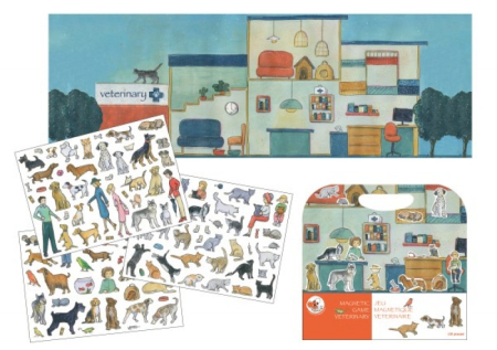 Jucarii 3-5 ani - La medicul veterinar, set magnetic