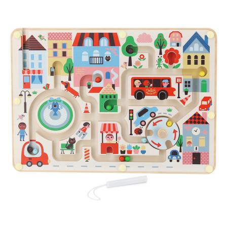 Jocuri de li - Labirint magnetic -  Micul Oras - Vilac