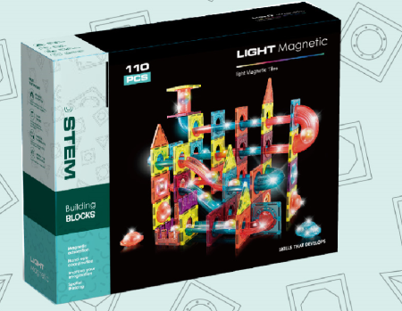 Labirintul meu magnetic cu lumini - 110 piese (7.5 cm) [1]