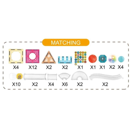 Labirintul meu magnetic cu lumini - 54 piese (7.5 cm) [2]