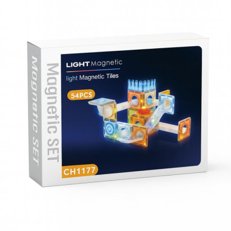 Noutati - Labirintul meu magnetic cu lumini - 54 piese (7.5 cm)