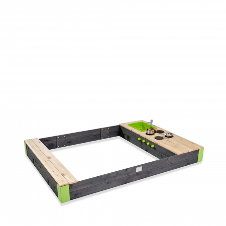 Apa si Nisip - Ladă de nisip din lemn Aksent 200x140 cm, Exit Toys