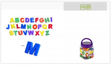 Litere mari de tipar magnetice Miniland 72 piese [1]