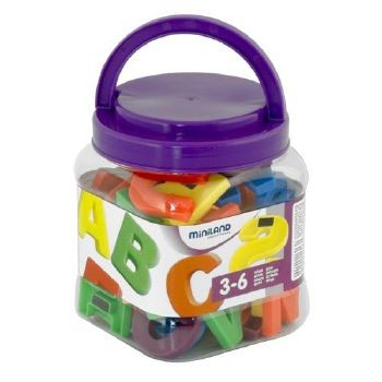 Litere mari de tipar magnetice Miniland 72 piese [0]