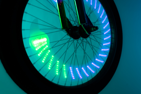 Lumină LED cu efecte animate pentru spițe bicicleta, ShapeBrightz [6]