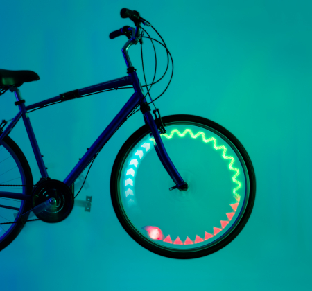 Lumină LED cu efecte animate pentru spițe bicicleta, ShapeBrightz [7]