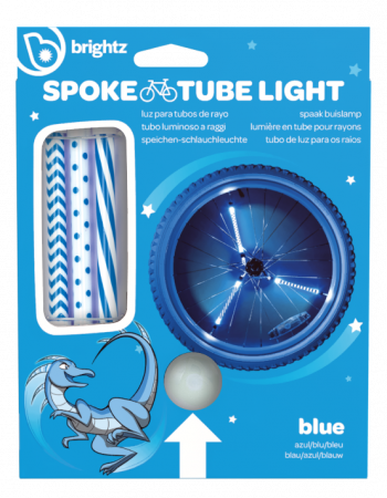 Biciclete - Lumini tubulare LED pentru roți bicicletă, SpinBrightz, albastru