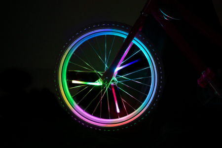Lumini tubulare LED pentru roți bicicletă, SpinBrightz, multicolor [6]