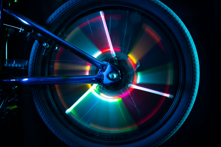 Lumini tubulare LED pentru roți bicicletă, SpinBrightz, multicolor [7]