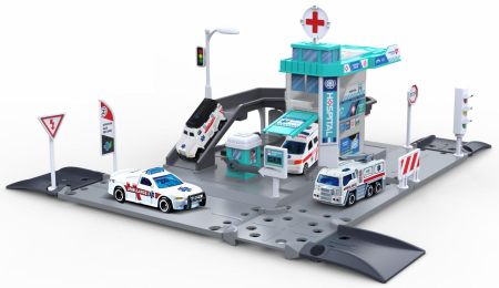 Vehicule - MACHETA DIE CAST, PARCARE, SCARA MASINUTA 1/64, DIMENSIUNE MASINUTA 7.5CM, DIMENSIUNE PARCARE 36 CM