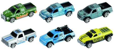 MACHETA DIE CAST, SET 3 CAMIONETE, SCARA 1/64, 7.5CM, DIVERSE MODELE SI CULORI [2]