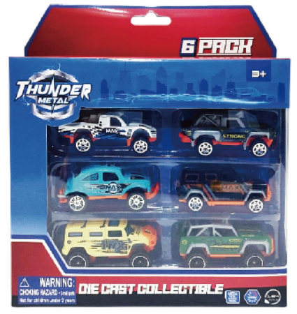 MACHETA DIE CAST, SET 6 CAMIONETE, SCARA 1/64, 7.5CM, DIVERSE MODELE SI CULORI [3]