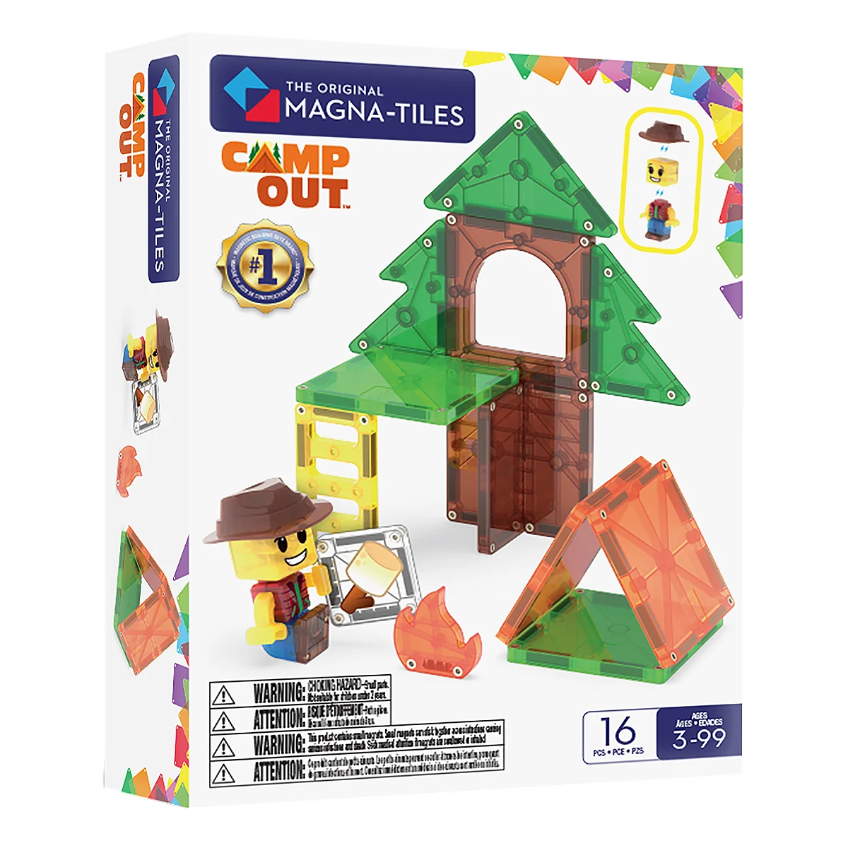 Jucarii creative - MAGNA-TILES Camp Out, set magnetic