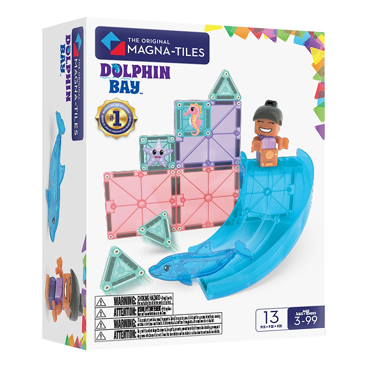 Jucarii creative - MAGNA-TILES Dolphin Bay, set magnetic