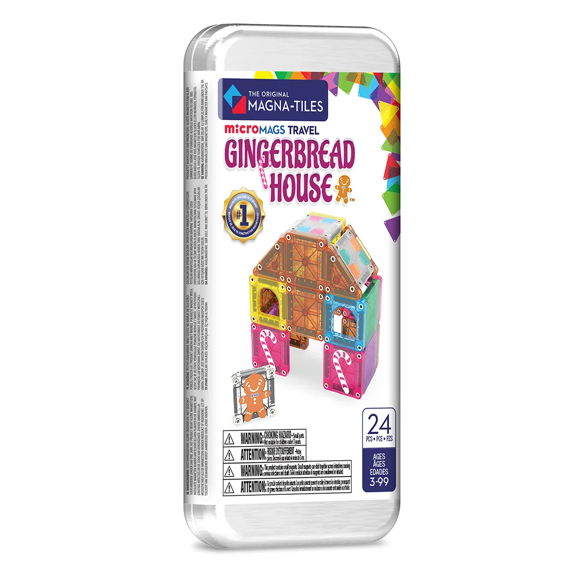 Jucarii creative - MAGNA-TILES Gingerbread House, Travel set
