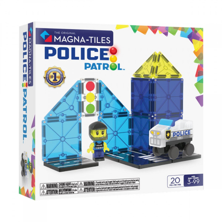 Noutati - MAGNA-TILES Police Patrol, 20 piese