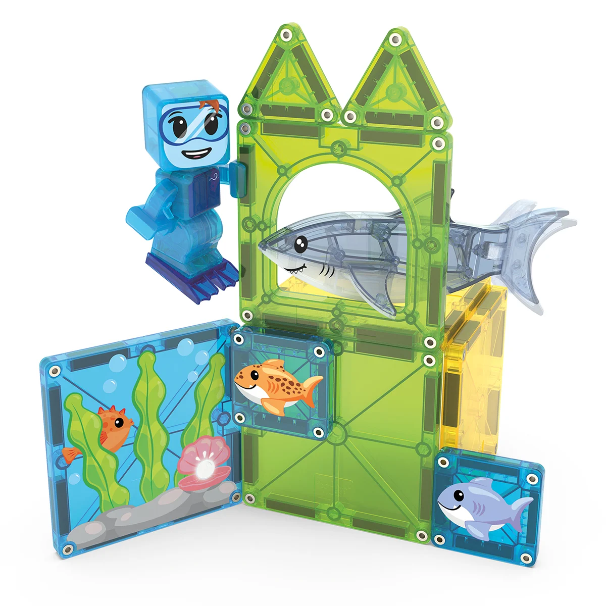MAGNA-TILES Shark Dive, set magnetic [3]