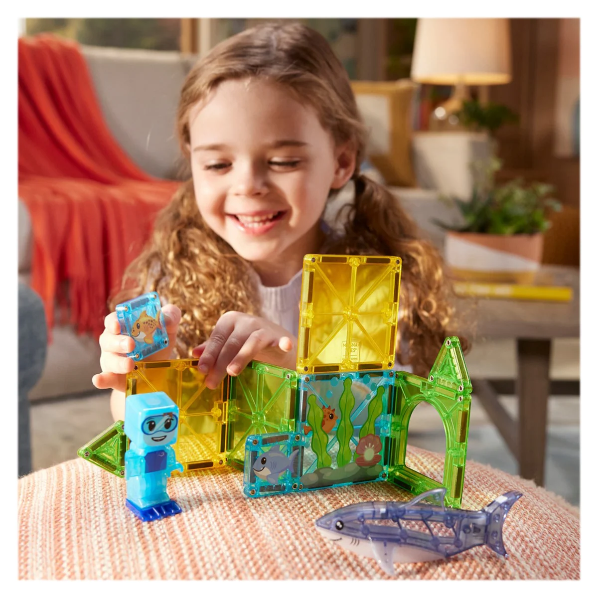 MAGNA-TILES Shark Dive, set magnetic [2]