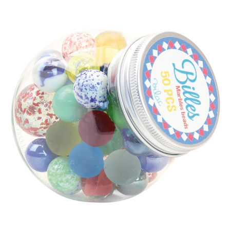 Varsta 7-10 ani - Marbles Beads - Bile de sticla - Vilac