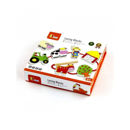 Margele de insirat din lemn - animale de la ferma [2]