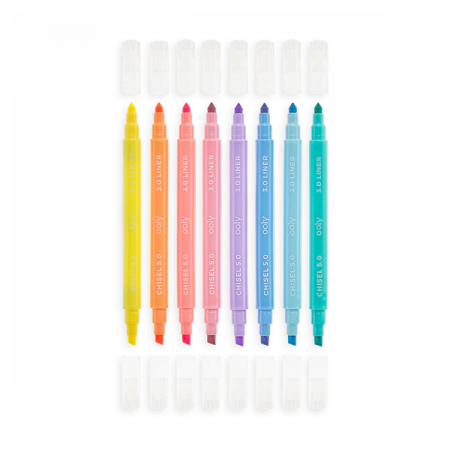 Markere cu varf dublu - Pastel Liners - Set de 8 [4]