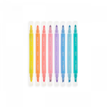 Markere cu varf dublu - Pastel Liners - Set de 8 [3]
