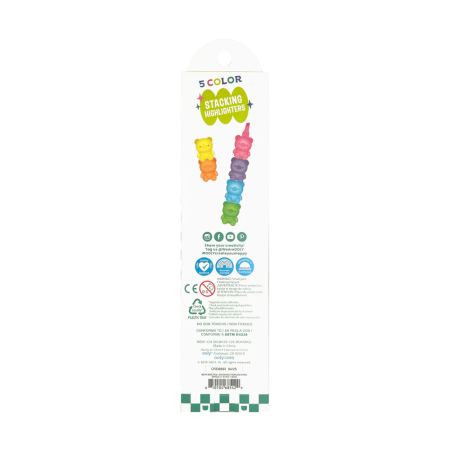 Markere intercalabile Ursuleți - set 5 culori neon - Bear Besties [3]