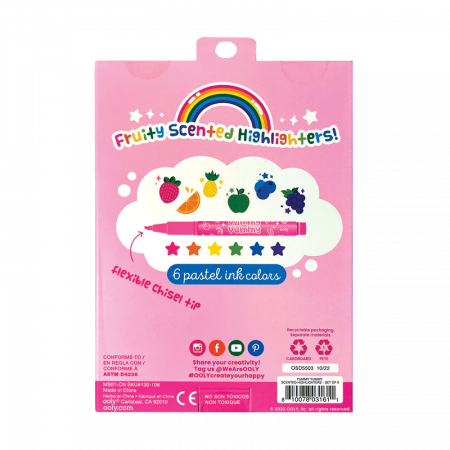 Markere parfumate Yummy Yummy cu varf flexibil - Set de 6 [3]